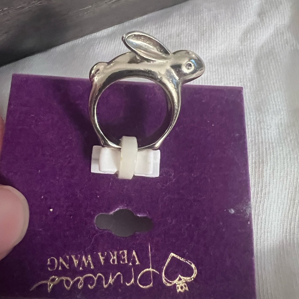 Princess Vera Wang Silver Rabbit Pinky Ring